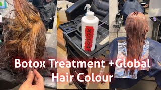 Botox treatment +Global Hair Colour || Botox ट्रीटमेंट कैसें करते हैं || Botox therapy क्या हैं ?