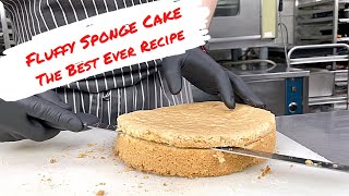 How to Make Fluffy Cake Sponge. An Easy Cake Sponge Recipe. How to easily cut Cake Sponge