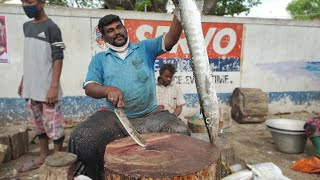 7KG Big Seela Fish Cutting Skills | Amazing Barracuda Fish Slices | CT360*