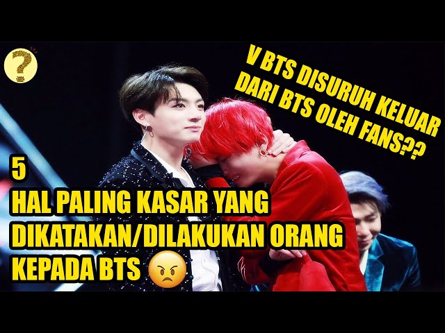 V BTS DISURUH KELUAR DARI BTS? Inilah 5 Hal Paling Kasar yang Dikatakan/Dilakukan Orang Terhadap BTS class=