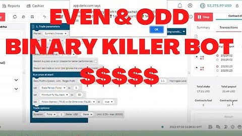 MAKE EASY PROFIT WITH EVEN AND ODD  BINARY BOT