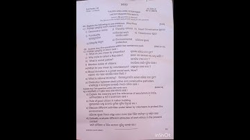 +3 2nd sem Ethic and value (values and good citizenship) Questions paper 2022