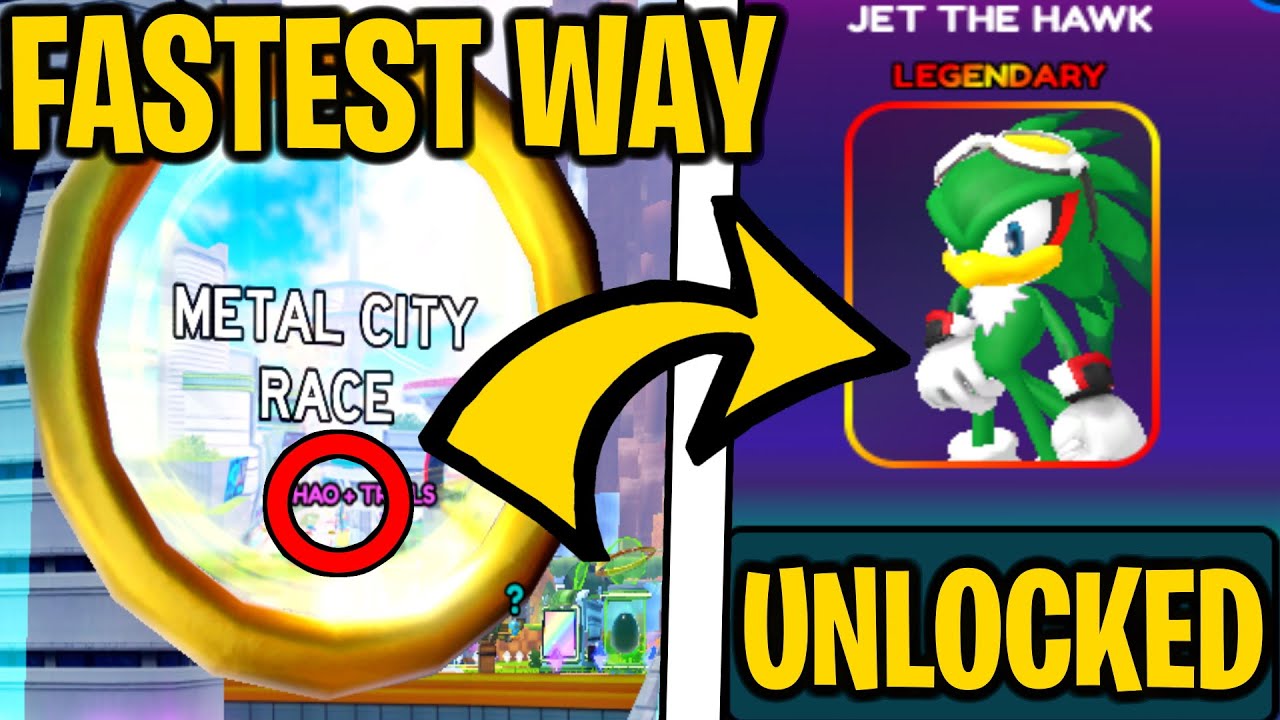 FASTEST WAY TO UNLOCK JET THE JAWK AND MASTER METAL CITY IN SONIC SPEED ...