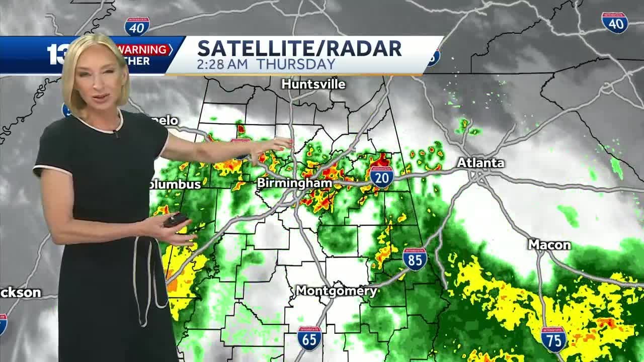Strong storms and high temperatures across Central Alabama - YouTube