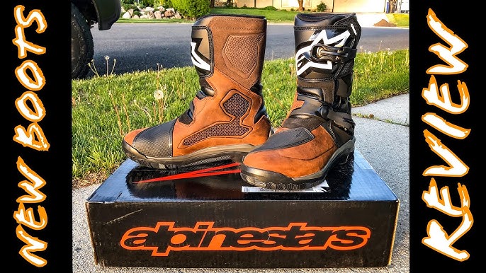 Alpinestars Belize Drystar Botas de moto para hombre de motociclista, cuero  marrón aceitado