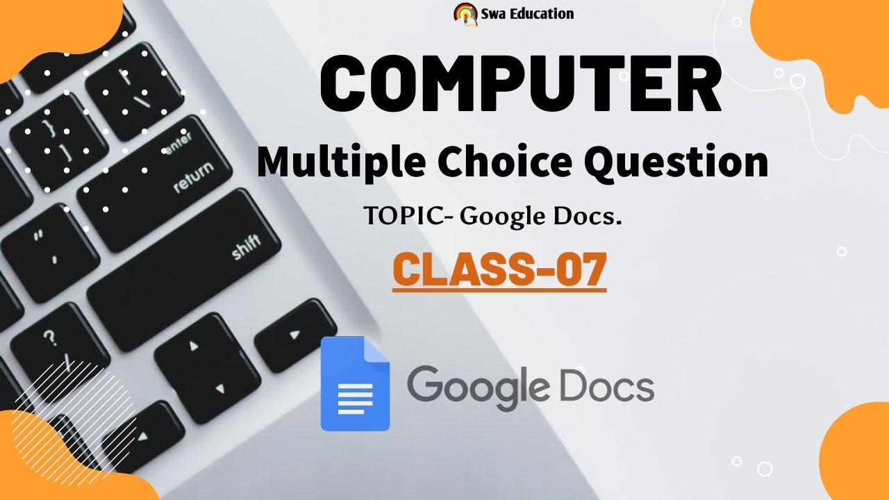 Computer Google Docs MCQ CLASS | FSSAI MCQ CFSO & Technical Officer