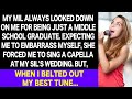 ELITE MUSIC SCHOOL GRAD MIL DEMANDS I SING AT WEDDING TO EMBARRASS ME, NOT KNOWING I CAN SING...