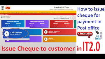 Issue Cheque to Customers in IT 2.0 || How to Issue Cheques in Post Office || Vin Tech Videos