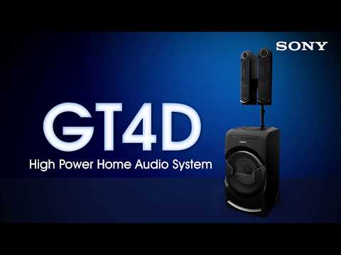 Sony MHC-GT4D Portable personal DJ system with Gesture Control