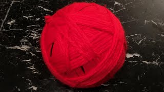 red yarn ball