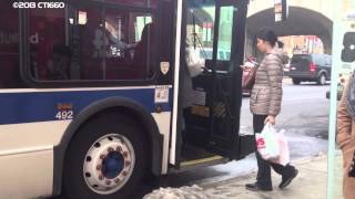MTA Bus: New Flyer C40LF #492 on the Q60 @ 41 St/Queens Boulevard