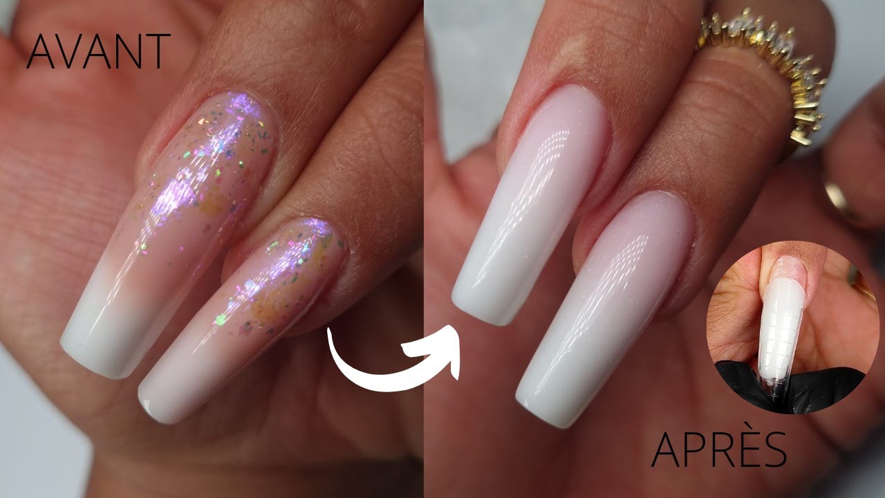 J'ai RÉUSSI mon BABYBOOMER en demi popits 🤍 #babyboomer #nails #dualforms