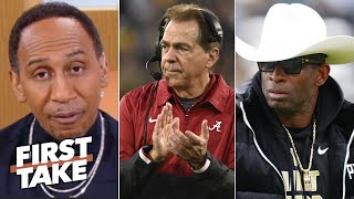 FIRST TAKE | Stephen A. explains why Deion Sanders is the best fit to replace Nick Saban in Alabama