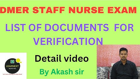 DMER  EXAM UPDATE l List of Documents required for Verification l detail video by Akash sir
