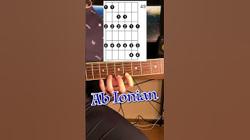 A♭ Ionian | Three Notes Per String #shorts