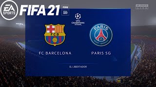 FIFA 21 | PSG Vs Barcelona | Round of 16 | UEFA Champions League 2020\/21 | Gameplay HD | 17 Feb 2021