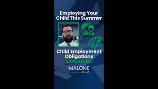 Are You Planning On Employing Your Child This Summer?? Here's What You Need To Know #shorts #taxtips
