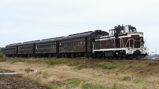 JR東日本 DE10-1705牽引 9831ﾚ 団体「旧型客車で行く奥久慈の旅」常陸大子行き JR水郡線 上菅谷～常陸鴻巣 区間