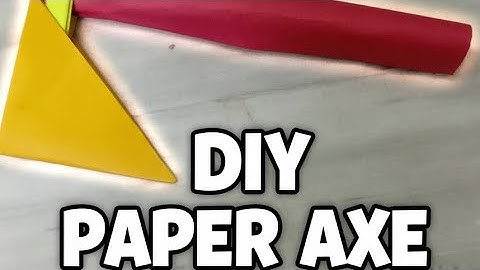 How to make a paper BATTLE AXE –Paper Axe Tutorial 
