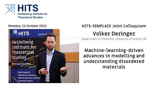 HITS Colloquium: Volker Deringer on machine learning and disordered materials