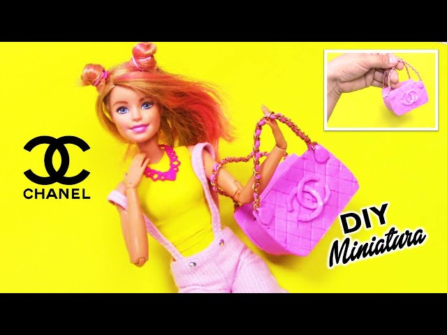 How to Make Mini Handbag for Barbie Dolls 👛Barbie Style EASY😍Miniature  Purse Toturial 