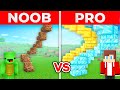 JJ And Mikey THE BEST SPIRAL LONGEST STAIRS DIRT vs DIAMOND And GOLD in Minecraft Maizen