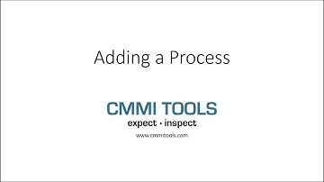CMMI Tools: Adding a Process