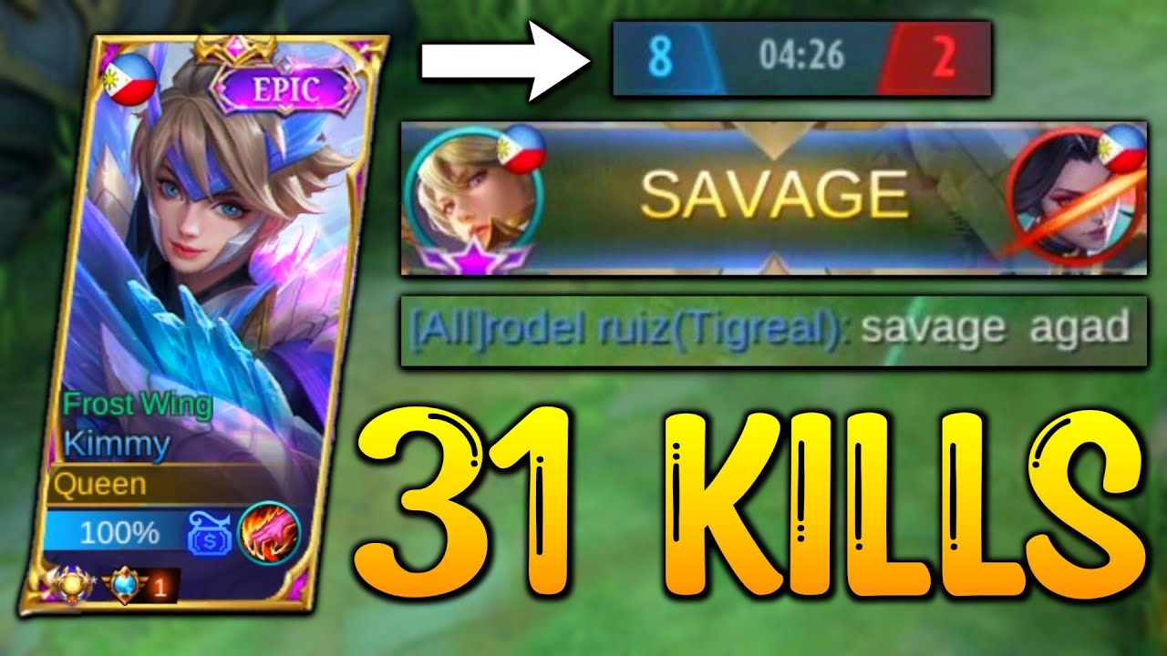 SAVAGE in early game! 31 KILLS | Top 1 Global Kimmy Gameplay