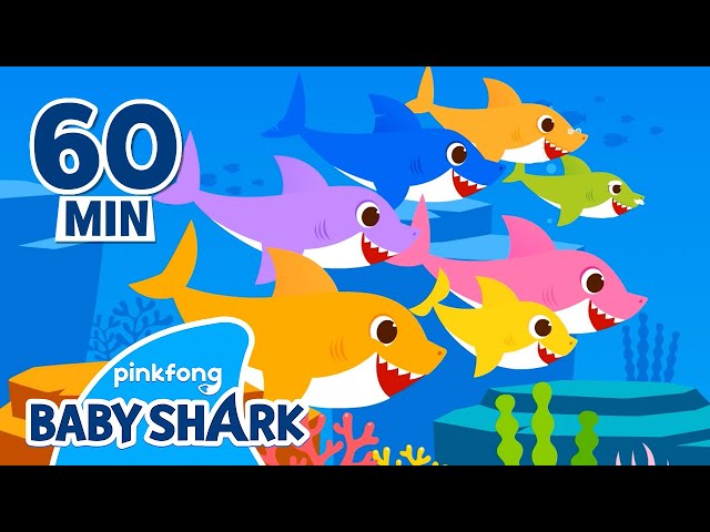 Baby Shark Dinosaur, Animal, Toy - All Sharks!, +Compilation, Doo Doo  1hour, Baby Shark Of