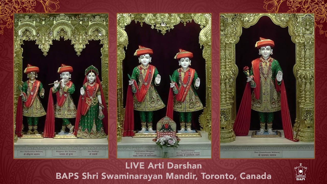 LIVE Sandhya Arti - BAPS Shri Swaminarayan Mandir - Toronto, Canada