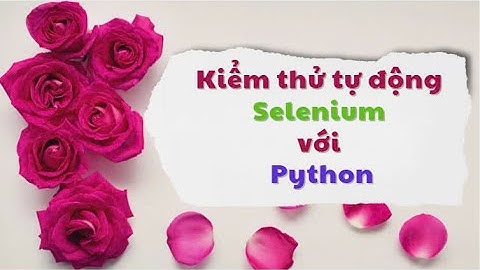 Bài 1: Cài đặt Selenium Python và chạy ứng dụng kiểm thử đầu tiên