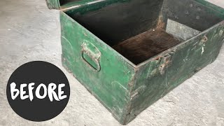 Restoration of an Old US Army Footlocker | How to Restore an Old Storage Chest/Trunk