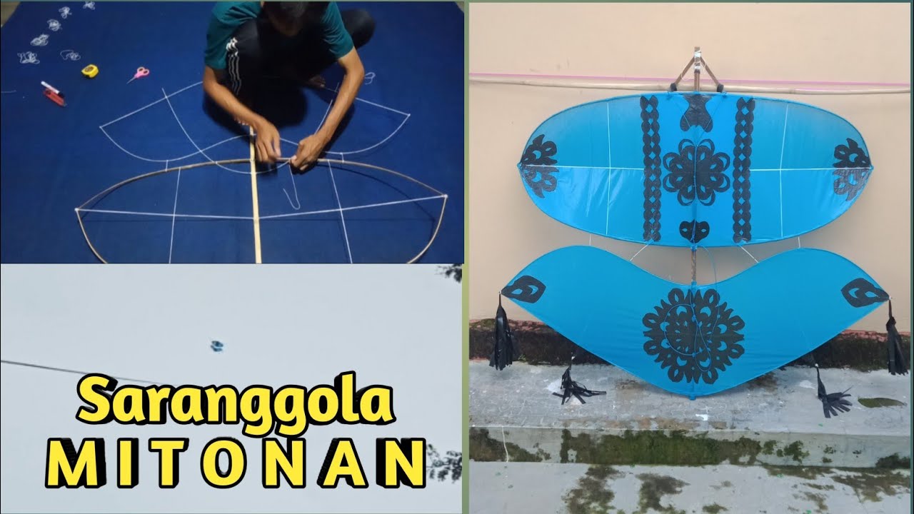 MEMBUAT LAYANGAN SARANGGOLA MITONAN KHAS MADIUN & MAGETAN 🔴 Proses Pembuatan & Penerbangan! 🎨 Kites