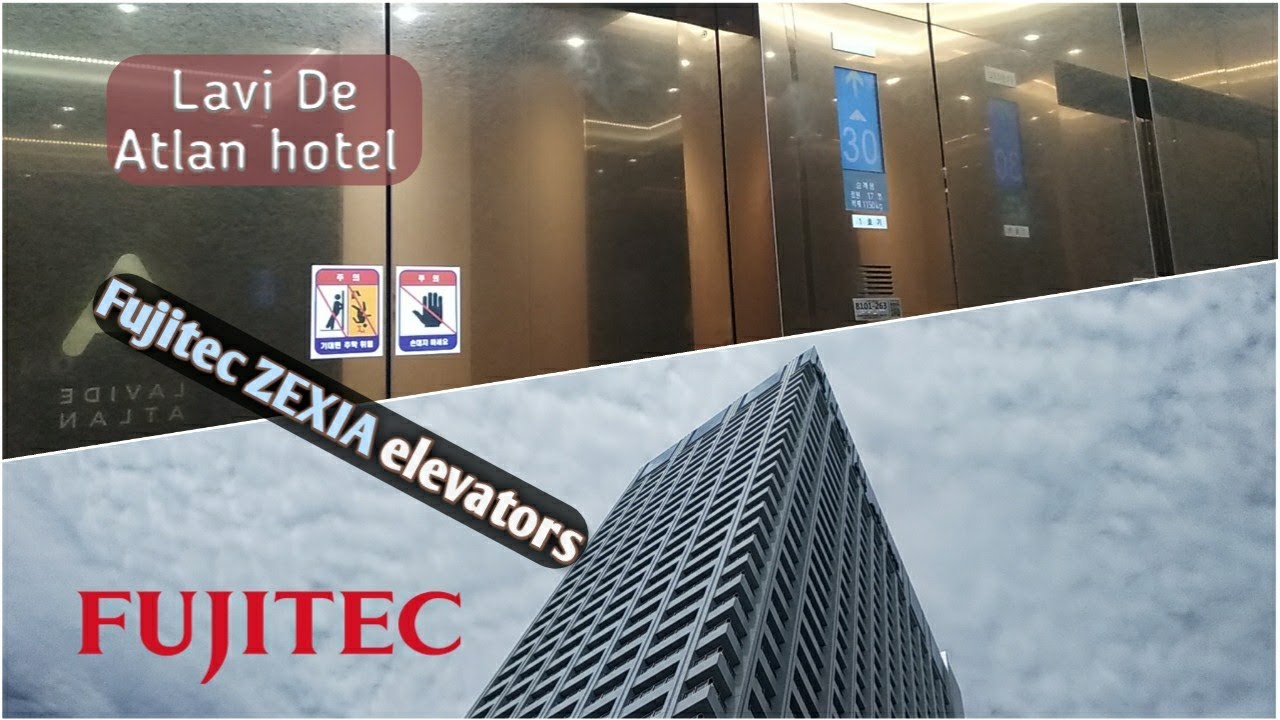 Awesome Fujitec ZEXIA High-Speed elevators - Lavi De Atlan Hotel, Busan, KR