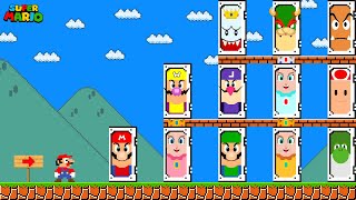 Super Mario Bros. but there are MORE Custom Door All Characters! screenshot 4