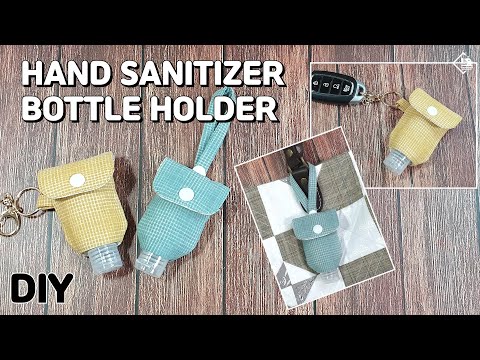 DIY HAND SANITIZER BOTTLE HOLDER / PORTABLE POUCH/ sewing tutorials [Tendersmile Handmade]