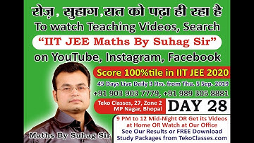 Day 28 Lec 2 Permutations And Combinations Crash Course JEE Main Advanced 2020 Complete MathsBySuhag