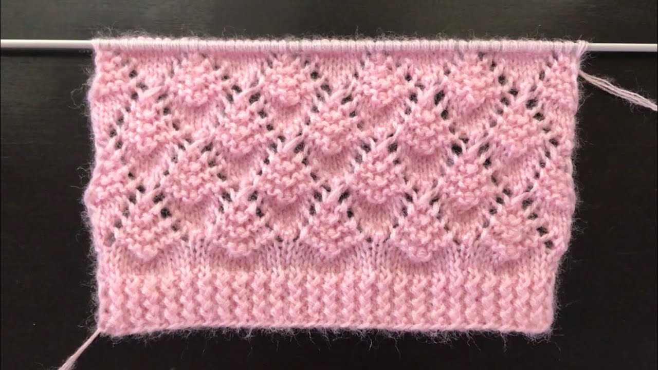 Pine Tree Stitch Pattern For Cardigan YouTube