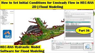 How to Set Initial Conditions for Unsteady Flow in HEC-RAS 2D | Part 36 | Flood Modeling
