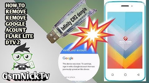 HOW TO REMOVE GOOGLE ACOUNT FLARE LITE DTV 2