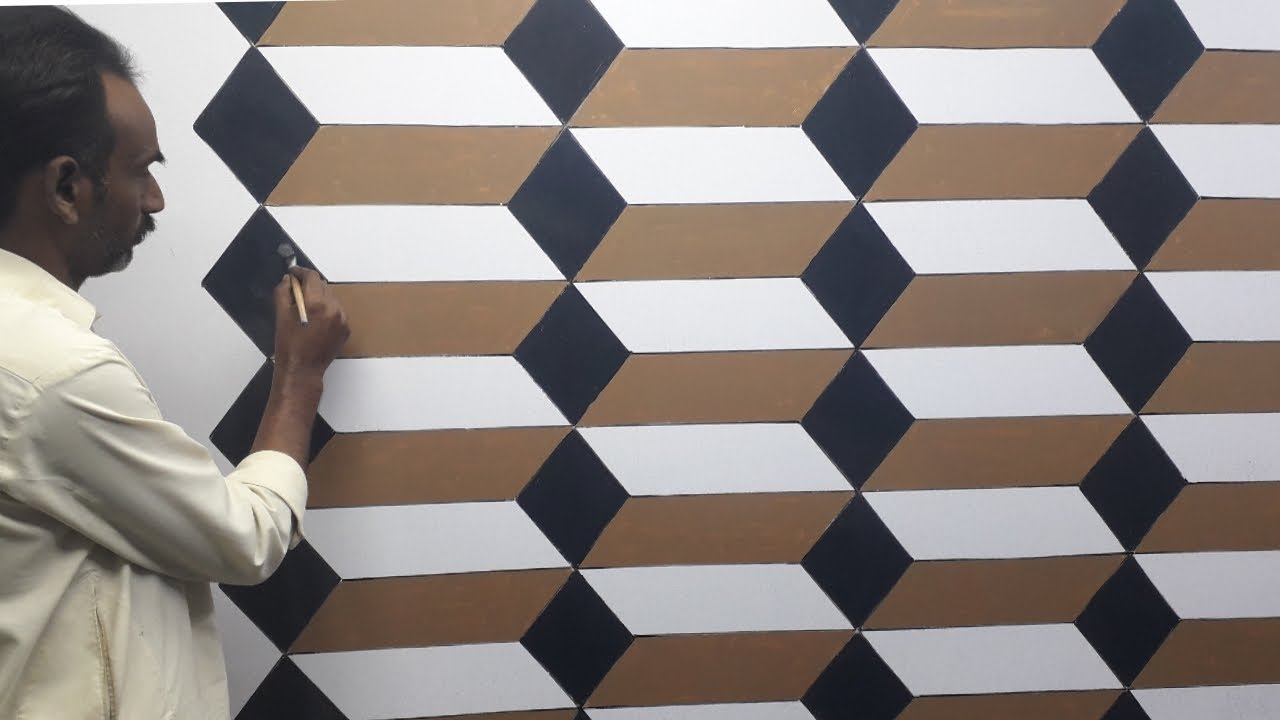 3d wall painting | 3d wall decoration effect | 3d wall texture new design ideas | interior design