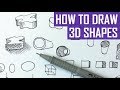 How to Draw 3D Shapes - Exercises for Beginners