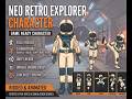 NEO RETRO EXPLORER — Game Ready Stylized 3D Sci-Fi Character