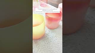 Soft gradient crystal singing bowls, pretty &amp; healing #soundhealing #meditation #singingbowl