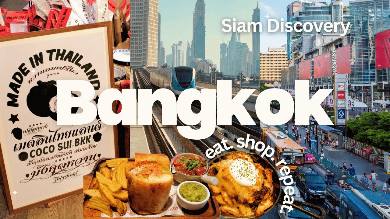 Bangkok Shopping Vlog 🛍️ Siam Discovery Food, Thai Malls & Cafés in One Day