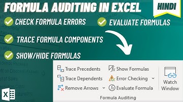 Formula Auditing In Excel | Check Errors, Analyze And Evaluate Formulas In Excel