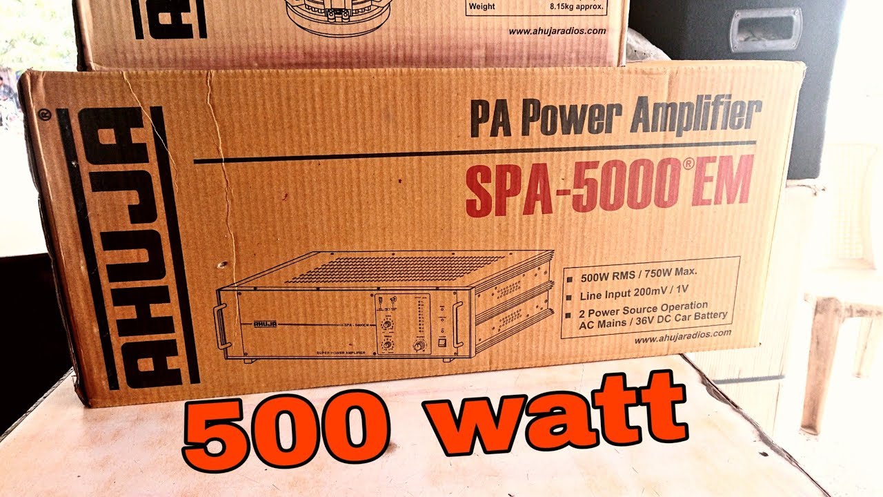 AHUJA SPA5000®EM HIGH WATTAGE PA POWER AMPLIFIERS UNBOXING & REVIEW