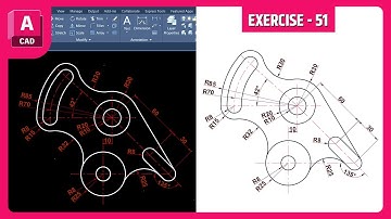 AutoCAD Practice Exercise 51 | Step-by-Step 2D Drawing for Beginners