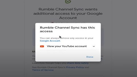 Rumble Youtube Channel Sync Instructions