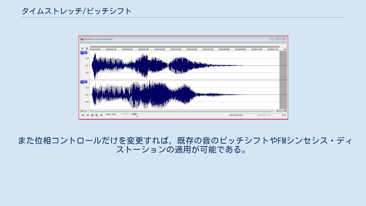 タイムストレッチ/ピッチシフト